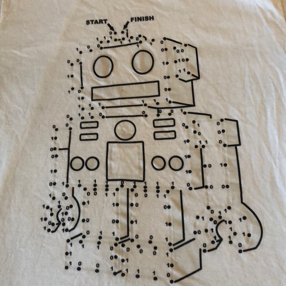 Robot Connect-the-Dots Glow in the Dark Shirt - Picture 4 of 4